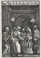 Der Fall und die Erlösung des Menschen: Joachims Opfer wird vom Hohepriester abgelehnt, ca. 1515
