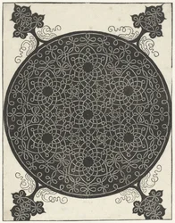 Stickmuster mit sieben blumenförmigen Motiven