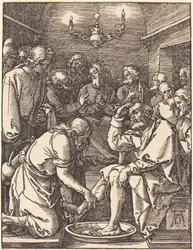 Christus wäscht den Jüngern die Füße