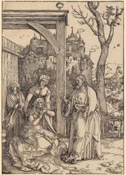 Christus nimmt Abschied von seiner Mutter, Blatt 17 der Folge "Das Marienleben"