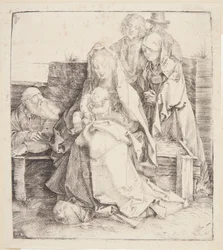 Die heilige Familie, sechs Personen