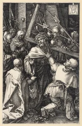 Der Schmerzensmann an der Geißelsäule (Kupferstich-Passion)