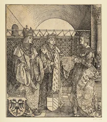 Der Triumphbogen des Kaisers Maximilian I. (Fragment v. 24b): Die historische Szene oben rechts