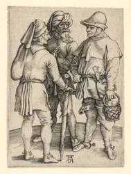Drei Bauern im Gespräch