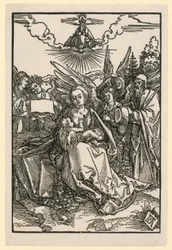 Heilige Familie mit fünf Engeln