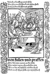 Illustration aus dem Buch Narrenschiff von Sebastian Brant, 1494