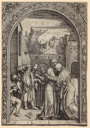 Joachim und Anna unter der Goldenen Pforte, Blatt 4 der Folge „Das Marienleben“