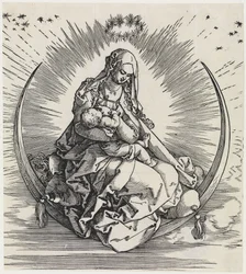 Maria auf der Mondsichel (Titelblatt des Marienlebens)