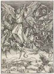 Michael im Kampf mit dem Drachen (Die Apokalypse)