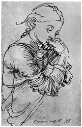 Meine Agnes, Dürers Frau als Mädchen dargestellt, 1495