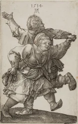 Bauernpaar tanzt