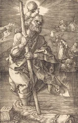 Heiliger Christophorus nach rechts gewandt, 1521
