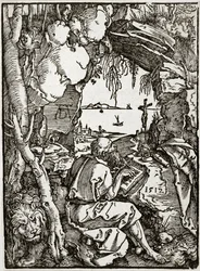 Der heilige Hieronymus in einer Grotte (Bartsch 113)