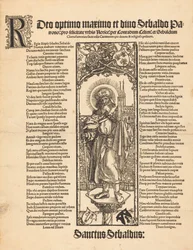 Heiliger Sebaldus auf einer Säule stehend, ca. 1501