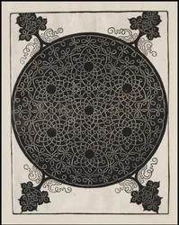 Sechster Knoten, 7 kleine Knotensysteme mit schwarzen Mittelpunkten, um 1506