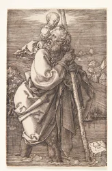 St. Christophorus nach links gewandt