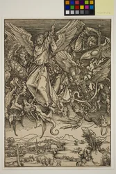 Der heilige Michael kämpft gegen den Drachen