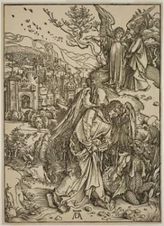 Der Engel zeigt St. Johannes das neue Jerusalem