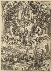 Die Apokalypse: Der heilige Johannes vor Gott und den Ältesten
