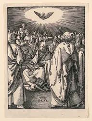 Der Abstieg des Heiligen Geistes (Pfingsten), aus der Kleinen Passion Serie