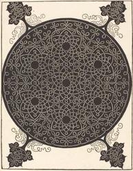 Der sechste Knoten (eine Kombination aus sieben kleinen Knotensystemen mit schwarzen Zentren)
