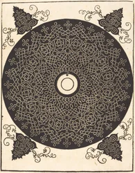 Der dritte Knoten (mit einem schwarzen Kreis auf einem weißen Medaillon)