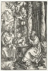 Der Besuch des Heiligen Antonius bei Paulus dem Einsiedler, ca. 1504