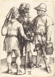 Drei Bauern im Gespräch