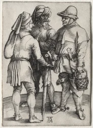 Drei Bauern im Gespräch