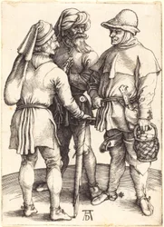 Drei Bauern im Gespräch