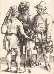 Drei Bauern im Gespräch, ca. 1497