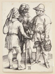 Drei Bauern im Gespräch