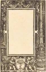 Titelrand mit Putti, die die Pirckheimer-Wappen halten, wahrscheinlich 1513