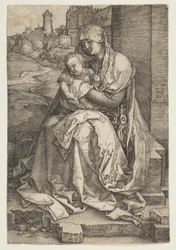 Jungfrau und Kind an der Mauer sitzend, 1514