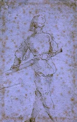 Ein Mann mit einem Ruder, um 1520-21