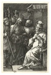 Christus vor Kaiphas. 1512 (Kupferstich)