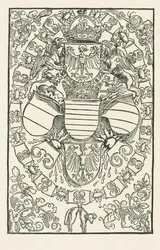 Das Wappen von Maximilian I. als König der Römer