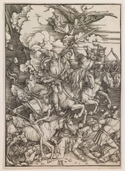 Die vier Reiter der Apokalypse, aus "Die Apokalypse", um 1497-98