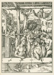 Das Männerbad, um 1496-97 (Holzschnitt)