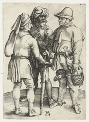 Drei Bauern im Gespräch