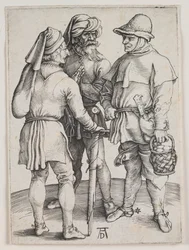 Drei Bauern im Gespräch, ca. 1497