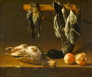 Stillleben mit Geflügel und Granatäpfeln, ca. 1620-1640