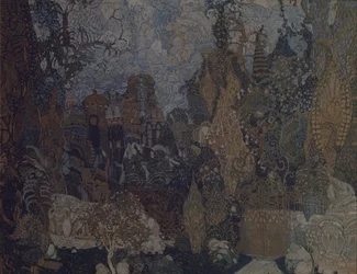 Bühnenbild für das Ballett Der Feuervogel von I. Strawinsky, 1910