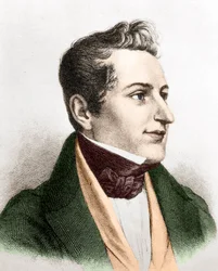 Nikolaj Wassiljewitsch Gogol. Gravur von Venetsianov aus dem Jahr 1834