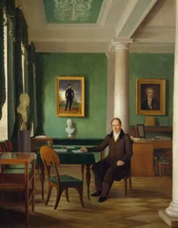 Porträt von Prinz Viktor Pawlowitsch Kochubey in seinem Studio