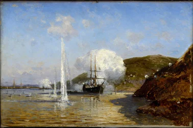 Die Aktion von Nikolai Skrydlov (1844-1918) an der Donau