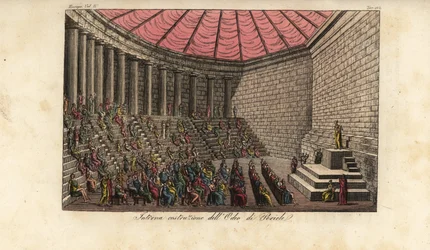Innenraum des Odeons von Athen oder Odeon des Perikles in Athen, Griechenland