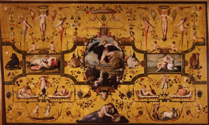 Spalliera mit den Liebschaften des Jupiter
