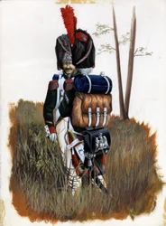 Erstes Kaiserreich (1804-1814 und 1815): Grenadiersoldaten der königlichen Garde der großen napoleonischen Armee in Italien