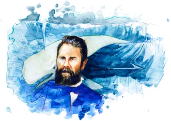 Porträt des amerikanischen Schriftstellers Herman Melville (1819-1891)